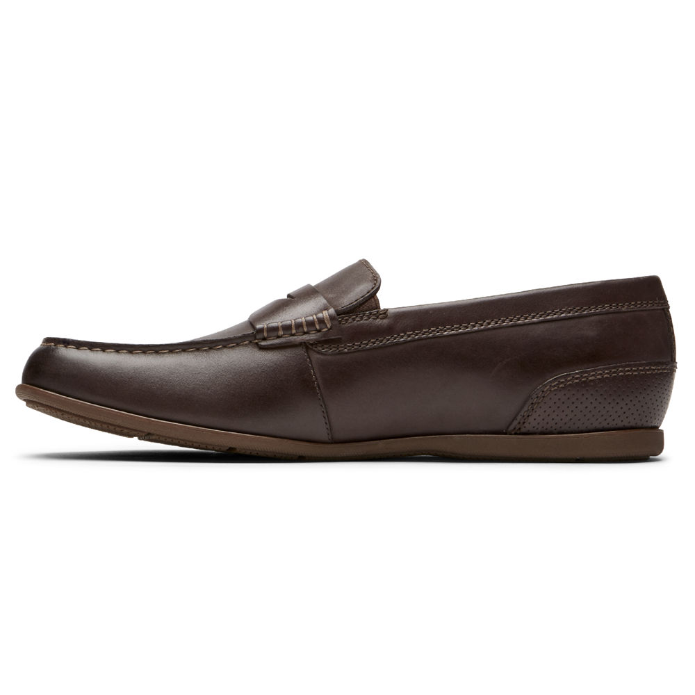 Rockport Slip-On For Mens Dark Brown - Malcom Penny - TR3168750